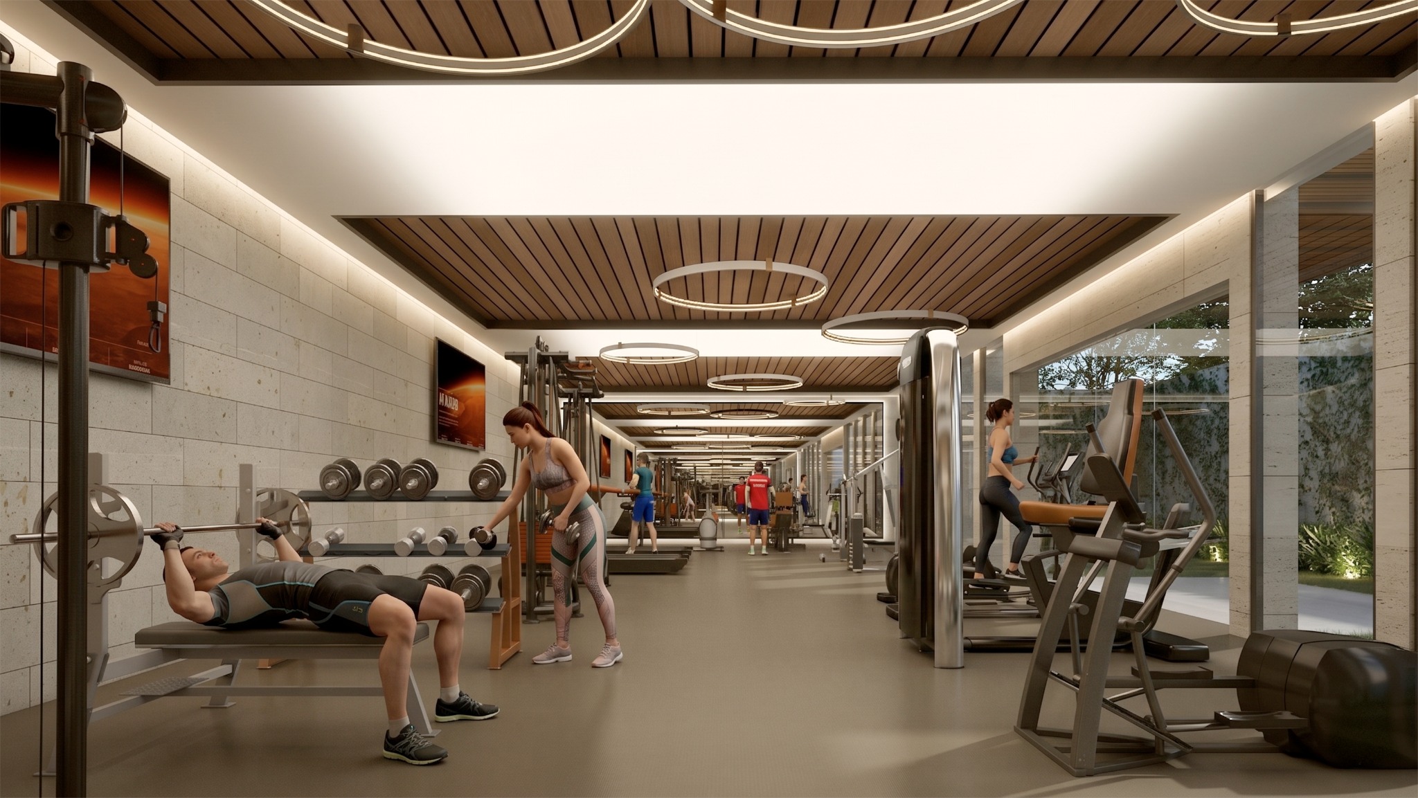 Interior del gimnasio